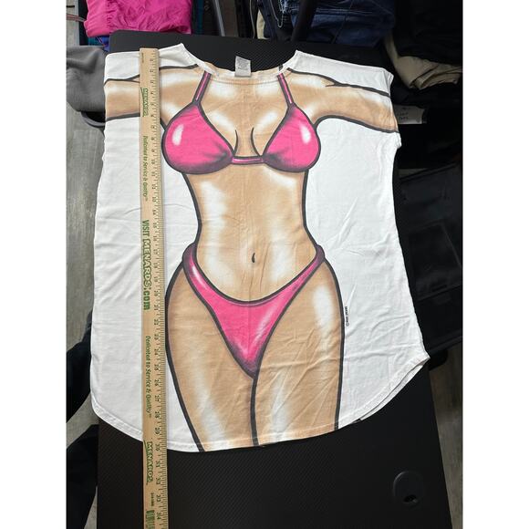 Vintage Body Dreams Tee Bikini Hot Bod Beach Cover Shirt Costume Humor OSFM - Picture 6 of 9